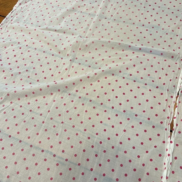 Pottery Barn Teen dark pink dottie sheer curtains set of 2 panels. 44in x 63 in. - Picture 3 of 5